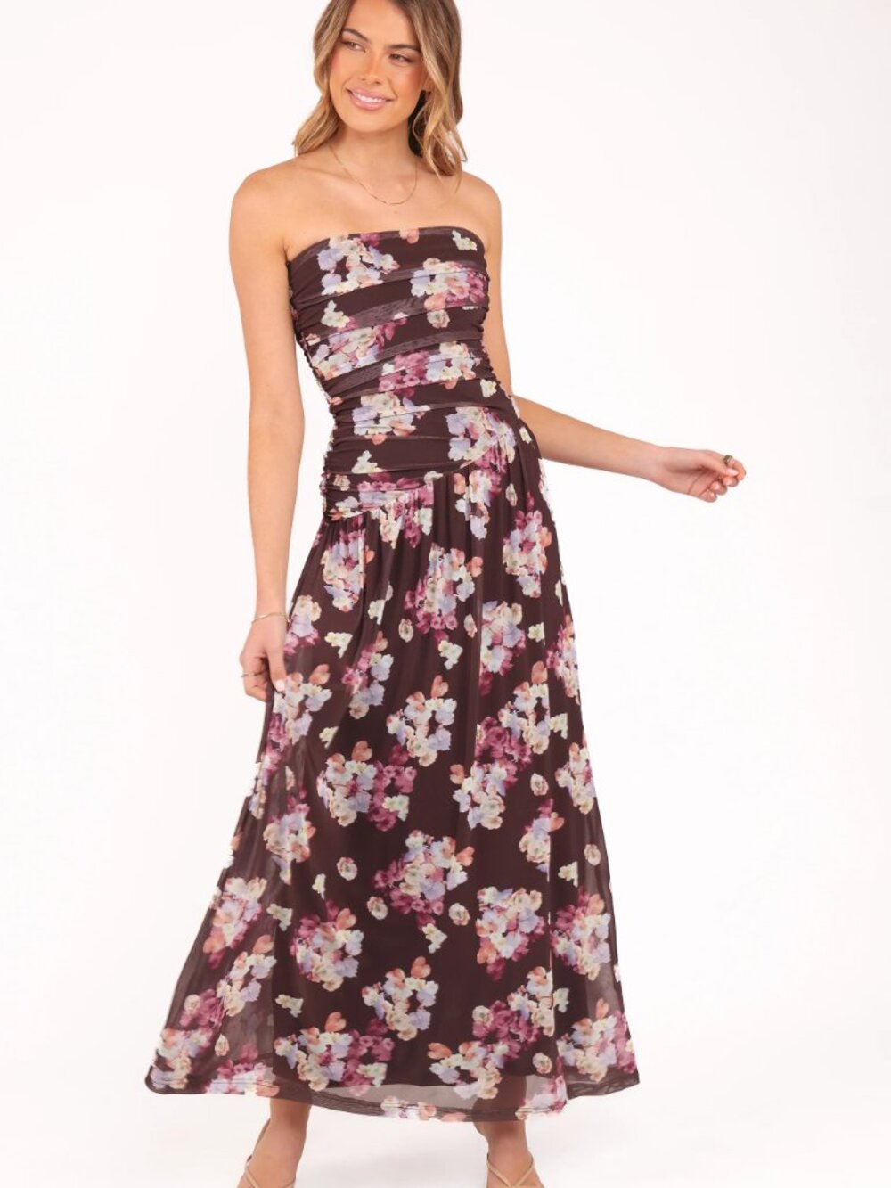 Petal and Pup Calypso Maxi Dress NWT Size Medium Purple Floral
